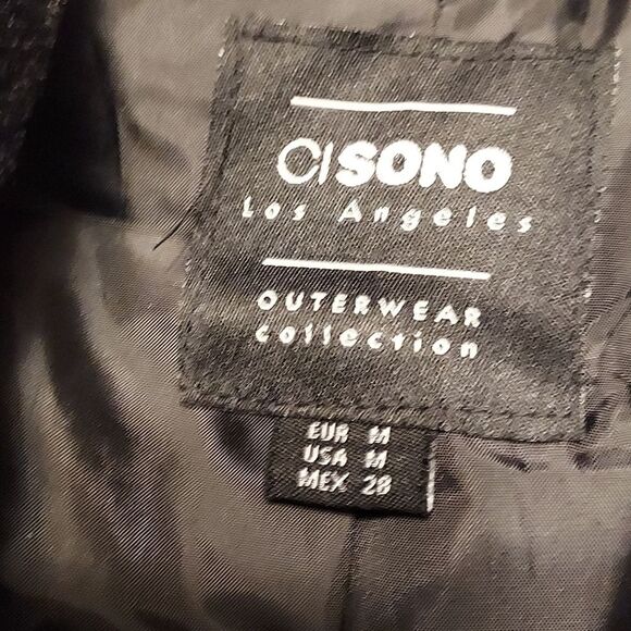 Teddy Jacket faux fur plush zippered jacket black size M - Picture 6 of 6